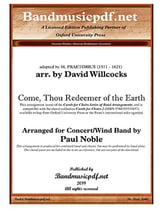 Come, Thou Redeemer of the Earth Concert Band sheet music cover